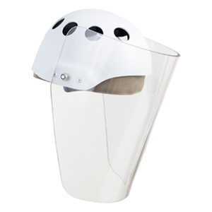 lightweight demining helmet back
