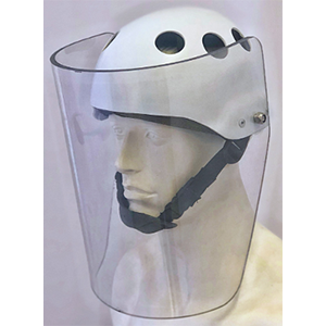 lightweight demining helmet front